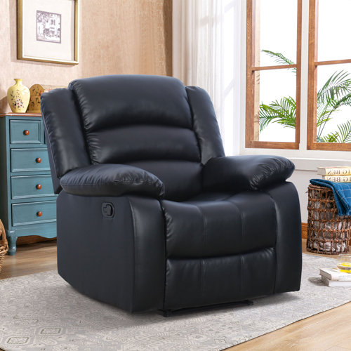 Red Barrel Studio® Emryn 38" Wide Breathable Leather Manual Recliner